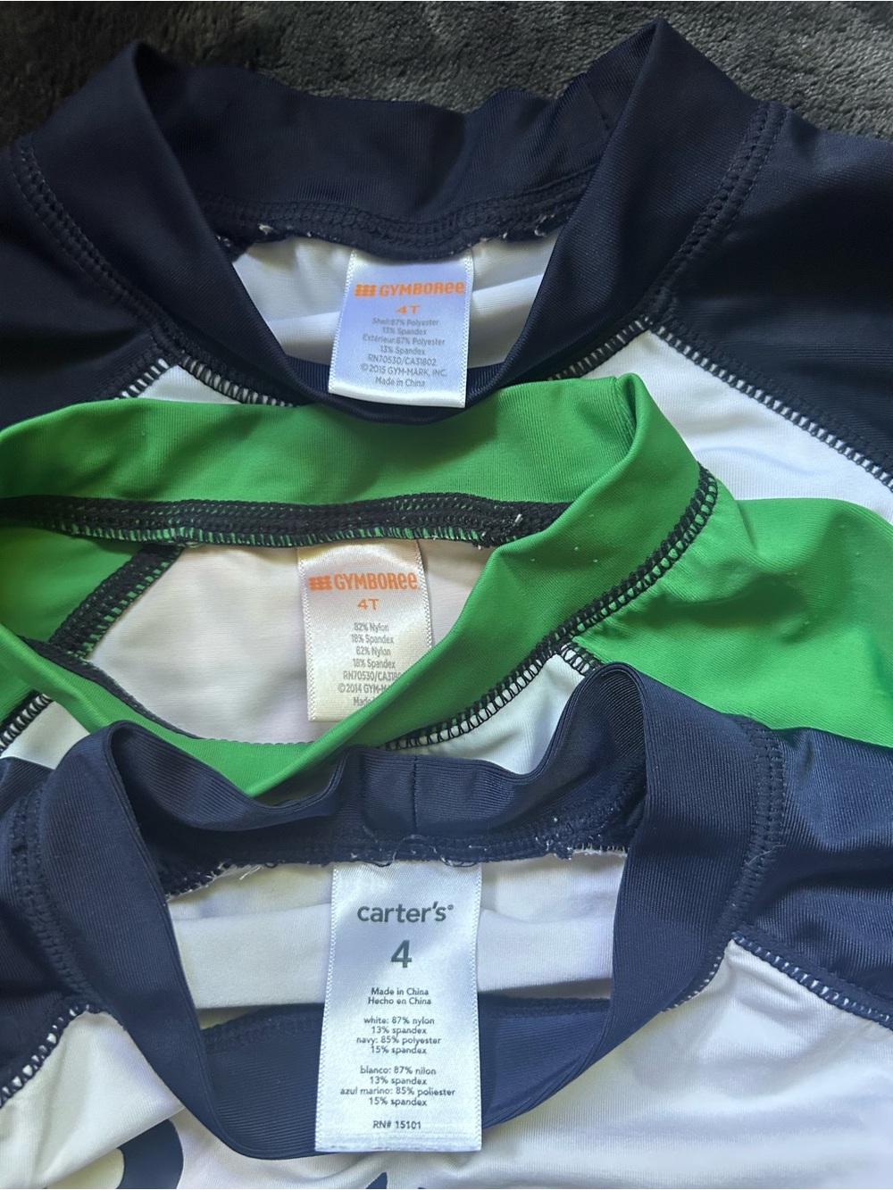 Kids Long Sleeve Rash Guards bundle 4t - Picture 2 of 2